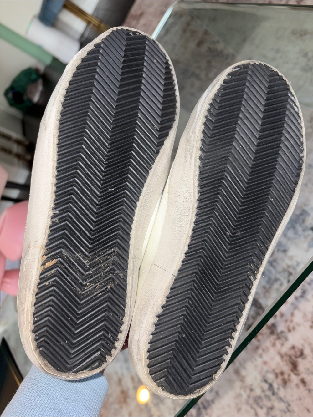 Golden Goose White Superstar Sneakers with Black Star 38 - Picture 6 of 7